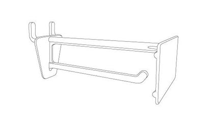 White 4" Stem Pegboard/Slatwall Display Hook with Scan Plate - Image 2