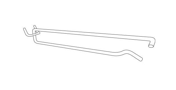 Zinc/Galvanized All-Wire Pegboard Hook with Scan Hook - 0.212" Wire, 6" Stem - Image 2