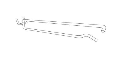 Zinc/Galvanized All-Wire Pegboard Hook with Scan Hook - 0.212" Wire, 6" Stem - Image 2