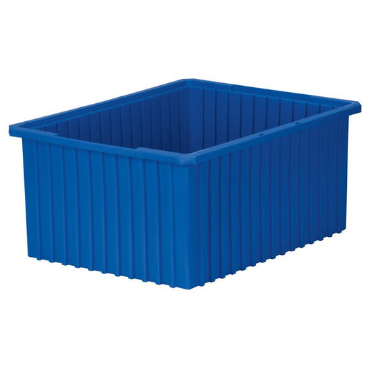 Akro-Grid 1.66 ft³ Blue Container with Intersecting Dividers - Image 1