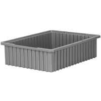 Akro-Grid 0.96 ft³ Gray Container - High-Density Polyethylene Divider Box
