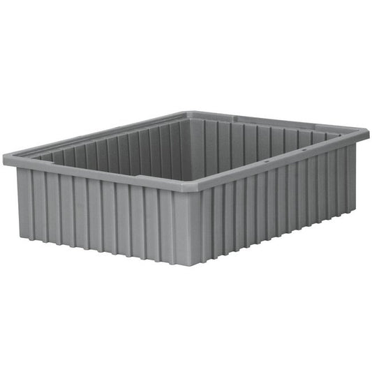 Akro-Grid 0.96 ft³ Gray Container - High-Density Polyethylene Divider Box - Image 1
