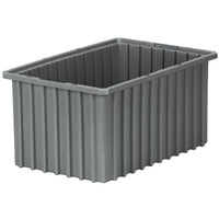 Akro-Grid 0.59 Cubic Feet Gray Container with Dividers