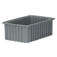Akro-Grid 0.44 ft³ Gray Container with Intersecting Dividers