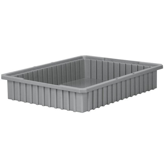 Akro-Grid 0.61 ft³ Capacity Gray Divider Container - Image 1