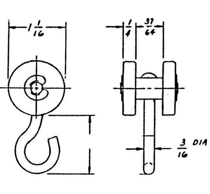Heavy-Duty Swivel Curtain Roller for Door Track & Hanger - Image 2