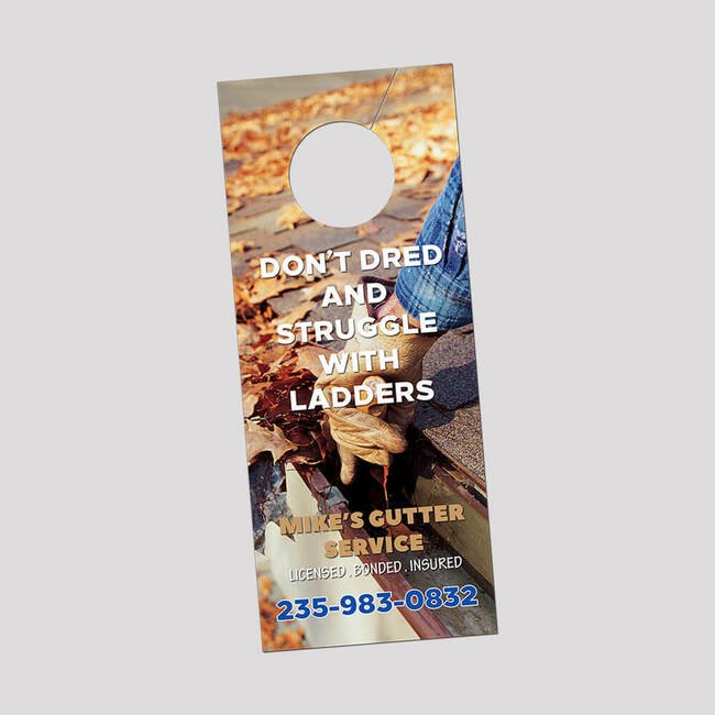 Megastore Small Door Hanger - Full Color Printing 3.5x8.5 in - Image 1