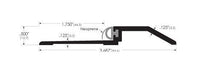 3.7 Inch (in) Width and 0.5 Inch (in) Height Alum Rabbeted Threshold Neoprene Door Seal