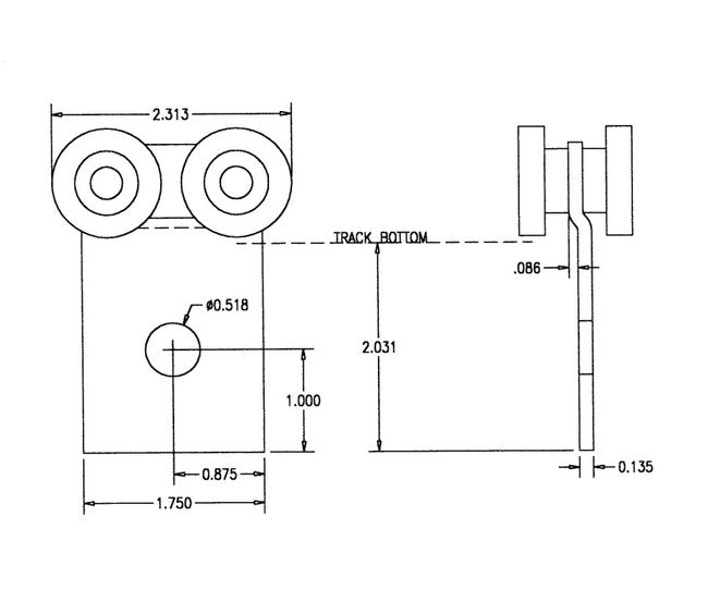 Heavy-Duty Hanging Door Track & Hanger Set - Image 3