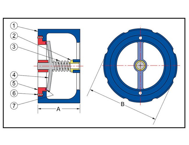 Sure Flow CW150SS 4 Inch Cast Stainless Steel Silent Wafer Check Valve - Image 2