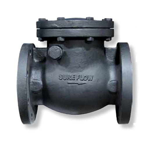 Sure Flow CSF125IB 4 Inch Cast Iron Horizontal Swing Check Valve with Flanged End - Image 1