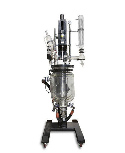 10 Liter (L) Capacity Double Jacketed Reactor with Electric Lifting Motor - Image 1