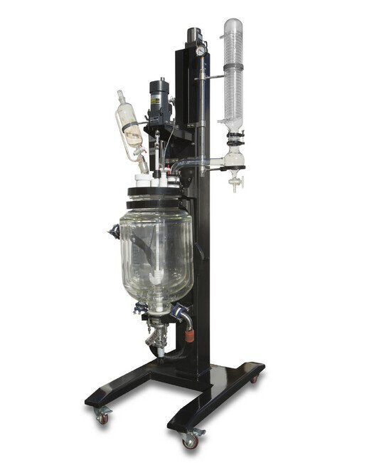 20 Liter (L) Capacity Double Jacketed Reactor with Electric Lifting Motor - Image 2