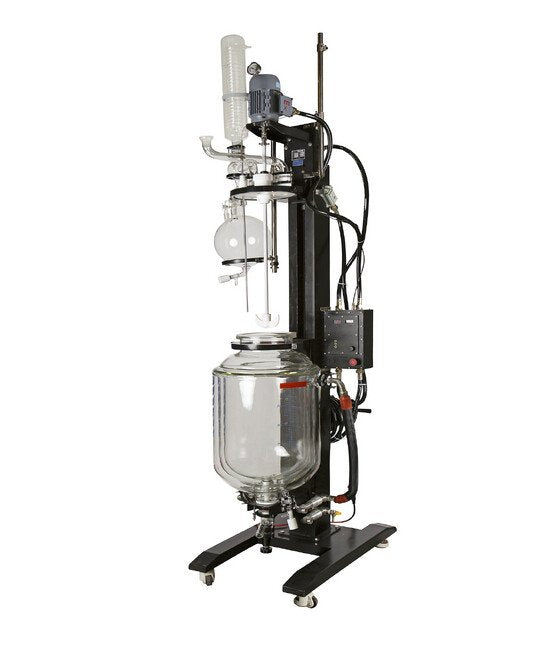 20 Liter (L) Capacity Double Jacketed Reactor with Explosion Proof Electric Lifting Motor - Image 3