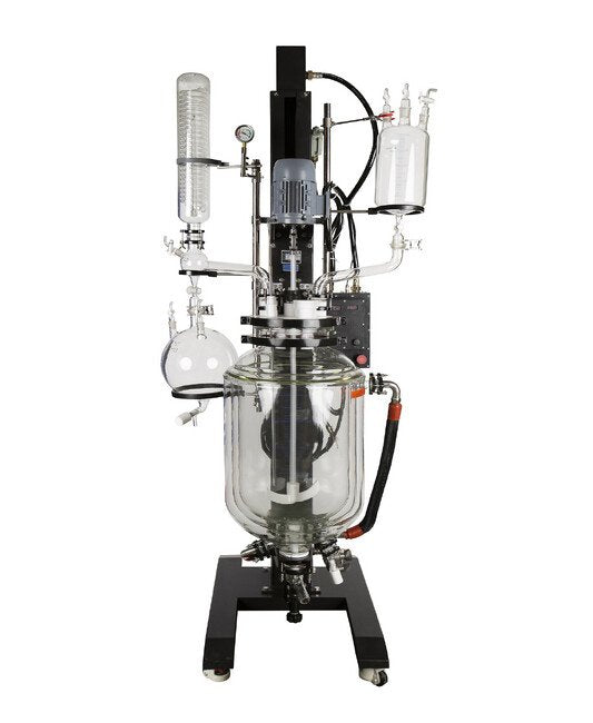 20 Liter (L) Capacity Double Jacketed Reactor with Explosion Proof Electric Lifting Motor - Image 1
