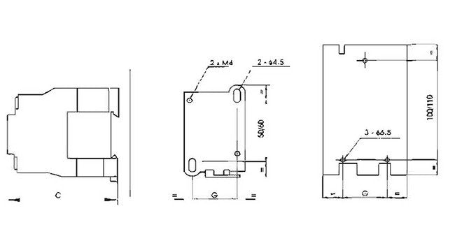 Max Inductive AC T-Range 3-Pole Interlock Contactor, 80-125A - Image 4