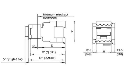 T-Range Low Height DC Contactor - 12A Inductive AC, Shamrock Controls - Image 1