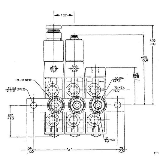 Rexroth CD07 Pressure Port Manifold Bar - Image 1