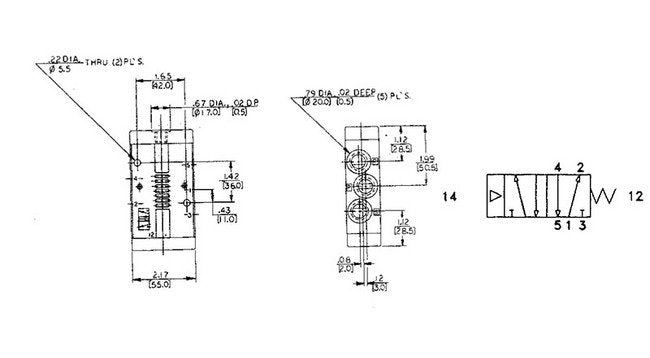 Rexroth CD07 4-Way Air Pilot Valve 1/4" NPT - Image 2