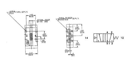 Rexroth CD07 4-Way Air Pilot Valve 1/4" NPT - Image 2