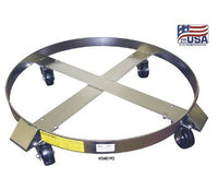 Stainless Steel Drum Dolly with 4 Swivel Zinc Plate Hard Rubber Casters