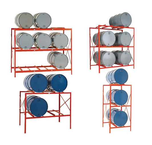 Heavy-Duty 70in x 33in Drum Storage Rack - Image 1