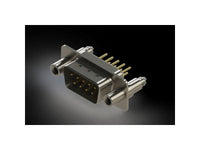 627M Series Vertical Machined D-Sub Connector with 9 Machined Pin Type Contacts
