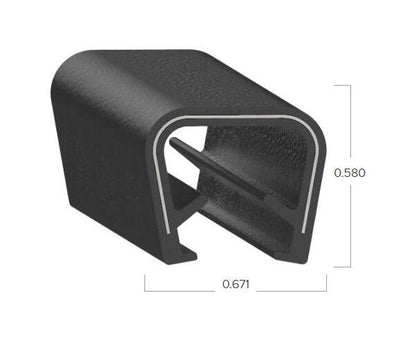 Uni-Grip 0.671" x 0.580" Edge Trim with Steel Core - Image 2