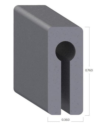 Uni-Grip PVC Edge Trim, 0.360" x 0.760" - Image 2