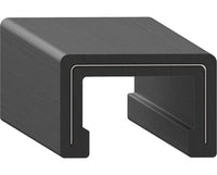Uni-Grip 0.910in x 0.600in Edge Trim - Black Rubber, 70 Duro