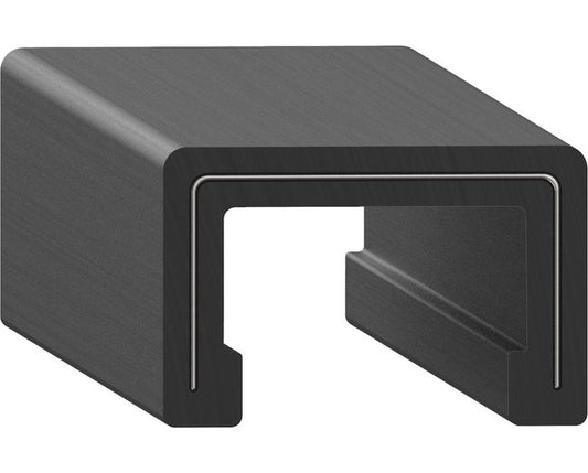 Uni-Grip 0.910in x 0.600in Edge Trim - Black Rubber, 70 Duro - Image 1