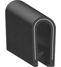 Uni-Grip PVC Edge Trim, 0.316x0.650 in, Black, Push On Mount