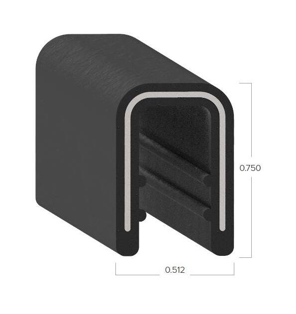 Uni-Grip Silicone Edge Trim - 0.512" Width, 0.750" Height - Image 2