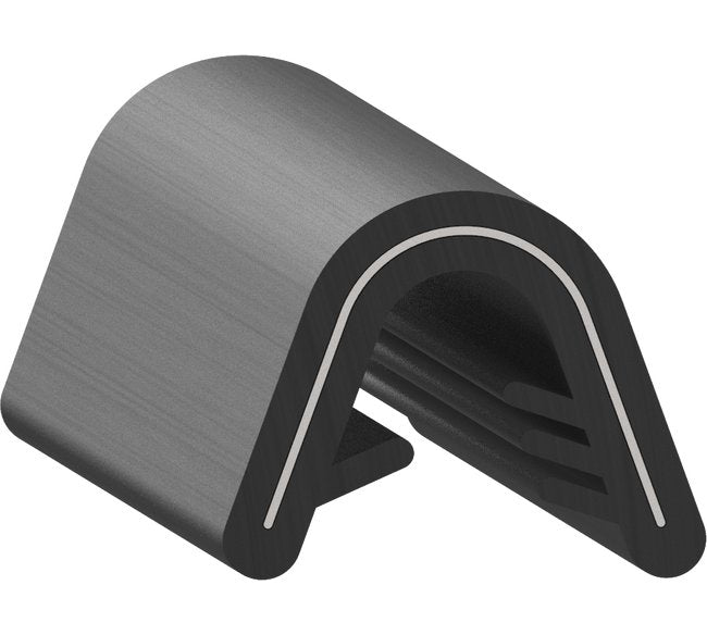 Uni-Grip 0.760" x 0.610" PVC Edge Trim with Steel Core - Image 1