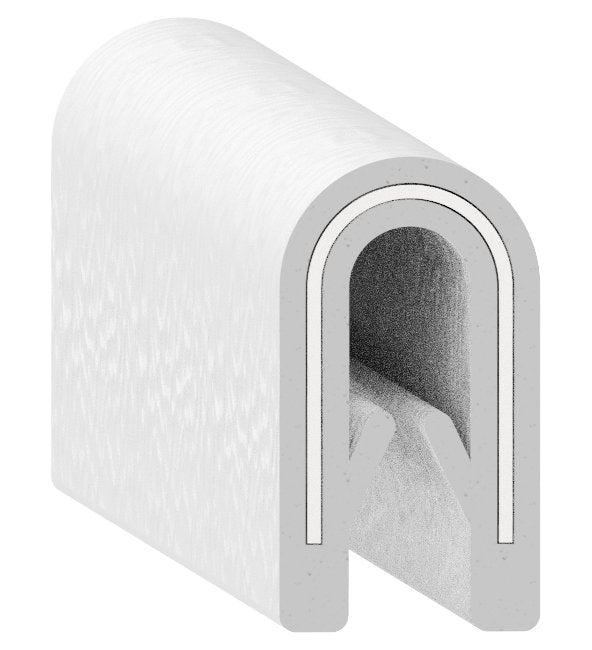 Uni-Grip 0.350" x 0.530" PVC Edge Trim with Steel Core - Image 1