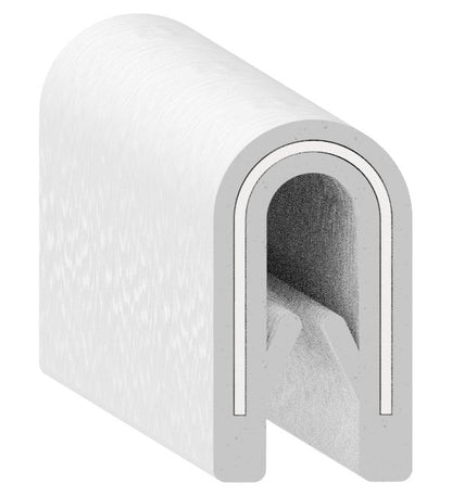 Uni-Grip 0.350" x 0.530" PVC Edge Trim with Steel Core - Image 1