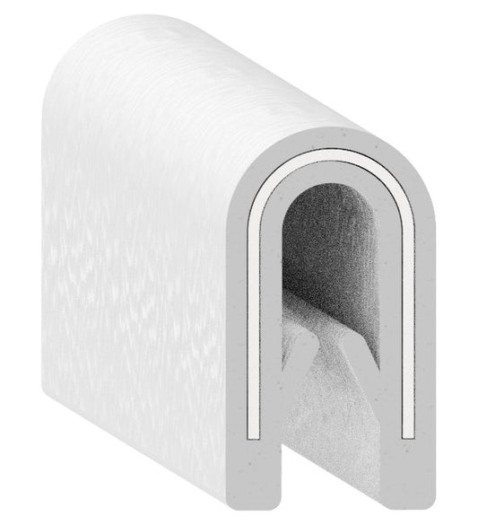 Uni-Grip 0.350" x 0.530" PVC Edge Trim with Steel Core - Image 1