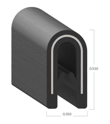 Uni-Grip 0.350" Width 0.530" Height Edge Trim PVC - Image 2