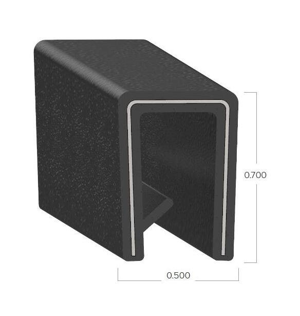 Uni-Grip 0.500x0.700 PVC Edge Trim with 1.4in Steel Core - Image 2