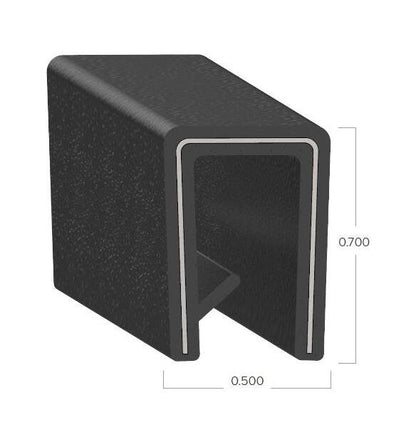 Uni-Grip 0.500x0.700 PVC Edge Trim with 1.4in Steel Core - Image 2