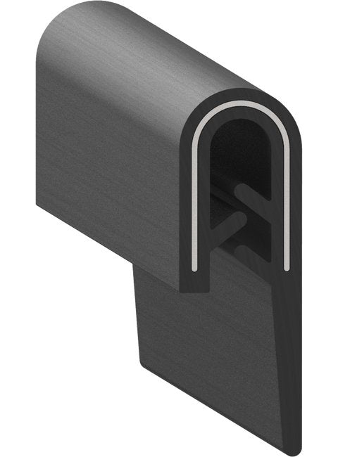 Uni-Grip PVC Edge Trim - 0.300"W x 0.900"H - Image 1