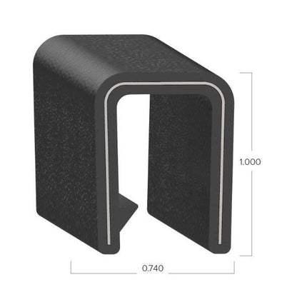 Uni-Grip 0.740" x 1.000" PVC Edge Trim - Push On Mount - Image 2