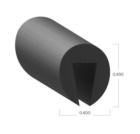 Uni-Grip 0.400in x 0.490in Edge Trim - Rubber Flange Cover - Image 2