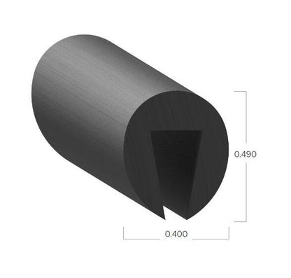 Uni-Grip 0.400in x 0.490in Edge Trim - Rubber Flange Cover - Image 2