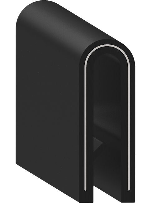 Uni-Grip 0.310'' x 0.900'' PVC Edge Trim with Steel Core - Image 1