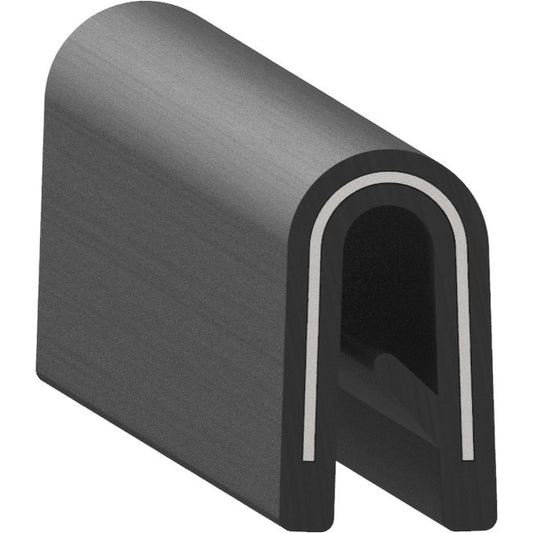 Uni-Grip 0.315" x 0.550" Edge Trim - PVC with Aluminum Core - Image 1
