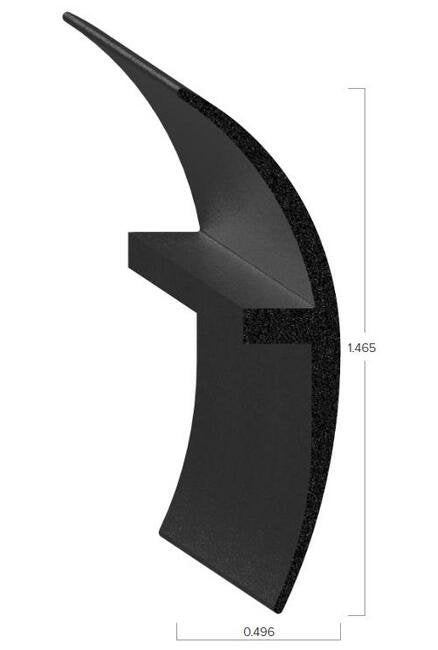 Uni-Grip 0.496" x 1.465" Rubber Edge Trim - Image 2