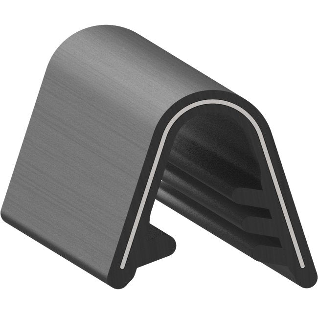 Uni-Grip 0.690" x 0.650" PVC Edge Trim with Stamped Steel Core - Image 1