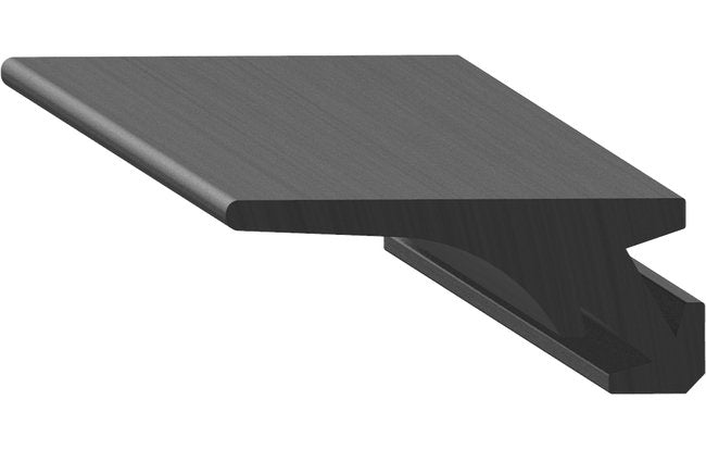 Uni-Grip 0.737in x 0.291in Edge Trim - Black Rubber, 70 Duro - Image 1