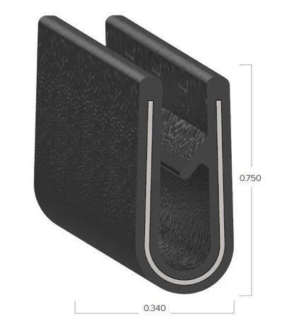 Uni-Grip PVC Edge Trim (0.340" x 0.750") - Image 2